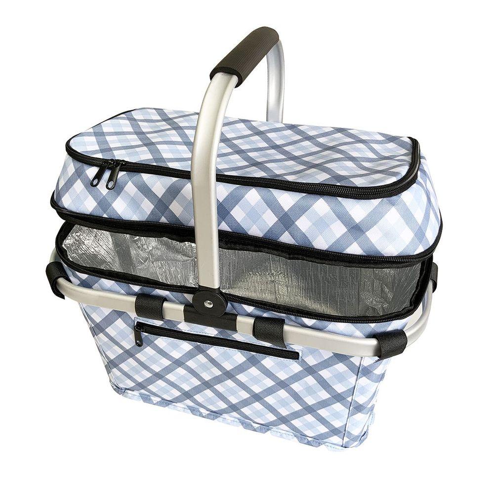 4 Person Insulated Picnic Basket Gingham - LIFESTYLE - Picnic - Soko and Co