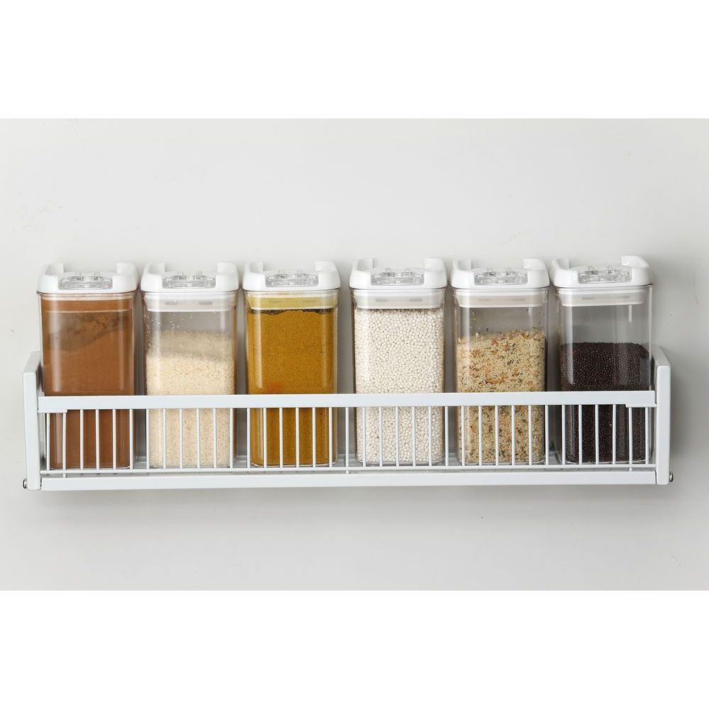 48cm Wall Mounted Spice Rack White - KITCHEN - Spice Racks - Soko and Co