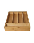 5 Compartment Bamboo Cutlery Tray - KITCHEN - Cutlery Trays - Soko and Co