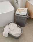 50L Knitted Laundry Hamper Grey - LAUNDRY - Hampers - Soko and Co