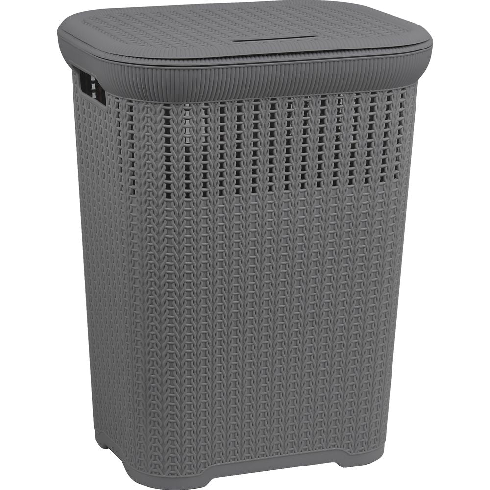 50L Knitted Laundry Hamper Grey - LAUNDRY - Hampers - Soko and Co