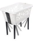 50L Laundry Basket on Legs White - LAUNDRY - Baskets and Trolleys - Soko and Co