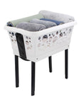 50L Laundry Basket on Legs White - LAUNDRY - Baskets and Trolleys - Soko and Co