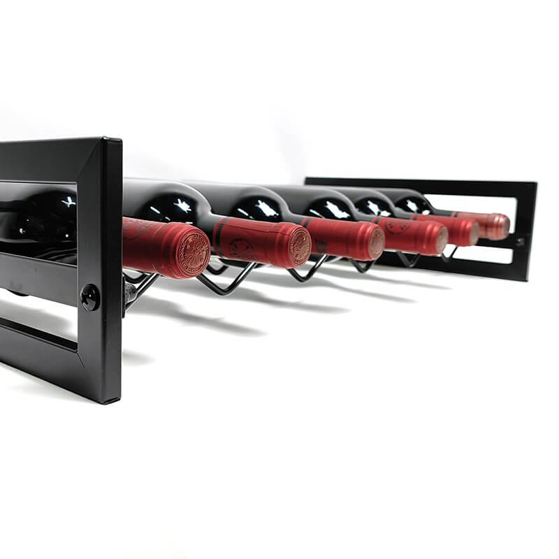 6 Bottle Wide Stackable Wine Rack Matte Black - WINE - Wine Racks - Soko and Co