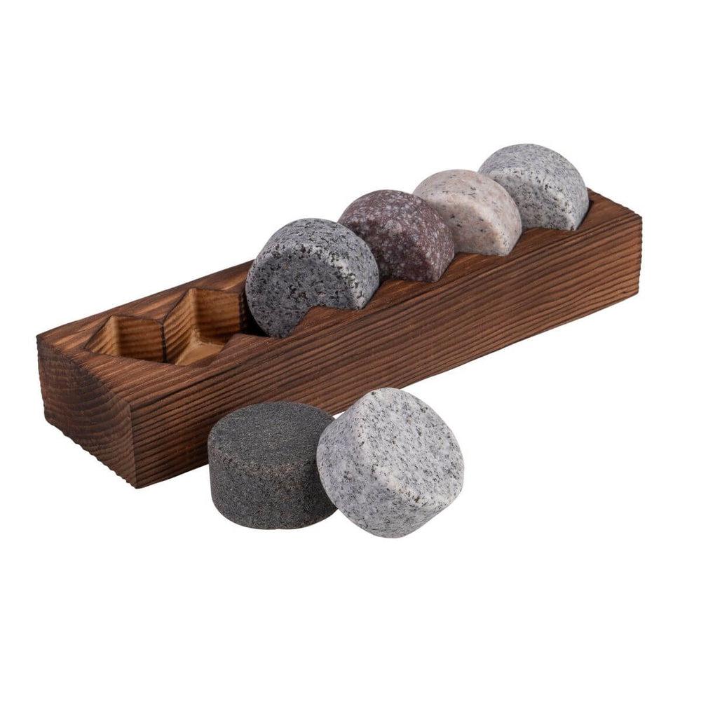 6 Piece Whisky Stones Set & Timber Stand - WINE - Barware and Accessories - Soko and Co