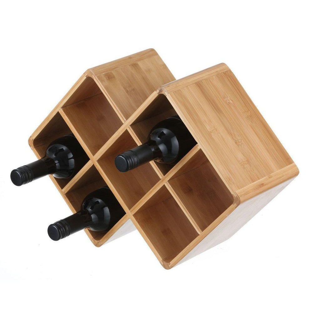 7 Bottle Bamboo Wine Rack - WINE - Wine Racks - Soko and Co