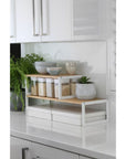 70cm Wide Bamboo Pantry Shelf White - KITCHEN - Shelves and Racks - Soko and Co