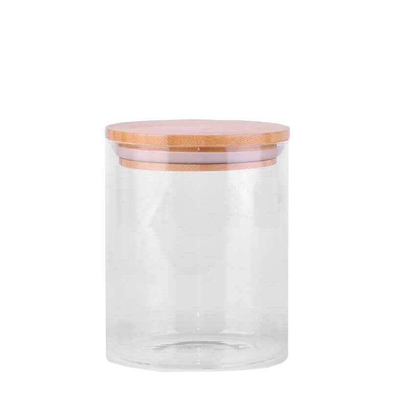 750ml Round Glass Pantry Container with Bamboo Lid - KITCHEN - Food Containers - Soko and Co