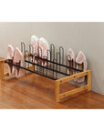 9 Pair Vertical Bamboo Shoe Rack Black - WARDROBE - Shoe Storage - Soko and Co