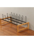 9 Pair Vertical Bamboo Shoe Rack Black - WARDROBE - Shoe Storage - Soko and Co