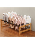 9 Pair Vertical Bamboo Shoe Rack Black - WARDROBE - Shoe Storage - Soko and Co