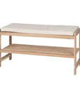 Acina Acacia Wood Shoe Bench - WARDROBE - Shoe Storage - Soko and Co