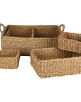 Annie Large Rectangular Woven Tray with Handles - HOME STORAGE - Baskets and Totes - Soko and Co