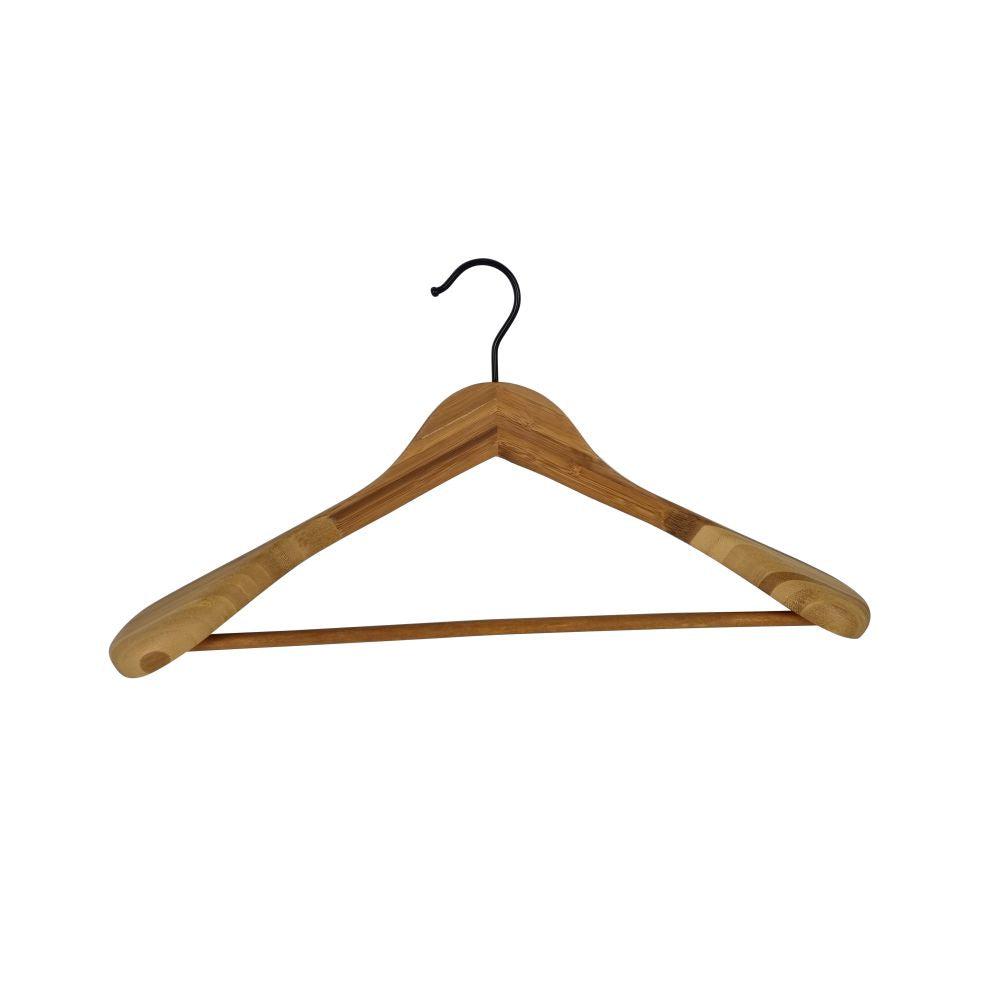 Bamboo Jacket & Coat Hanger Black - WARDROBE - Clothes Hangers - Soko and Co