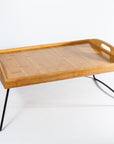 Bamboo Serving Tray with Foldable Legs - KITCHEN - Entertaining - Soko and Co