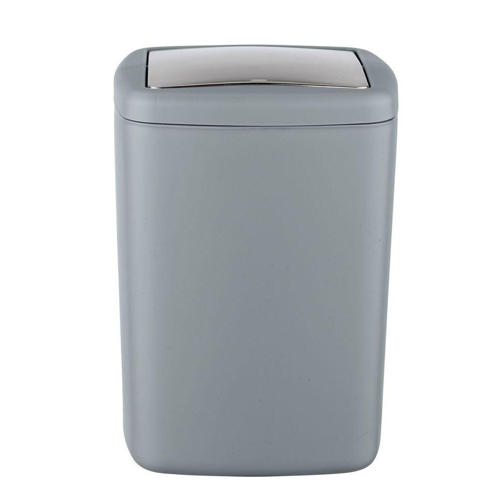 Barcelona 8.5L Rubbish Bin Grey - BATHROOM - Bins - Soko and Co