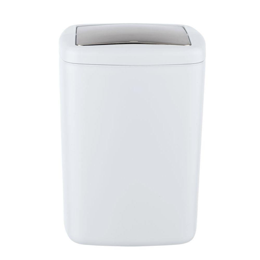 Barcelona 8.5L Rubbish Bin White - BATHROOM - Bins - Soko and Co