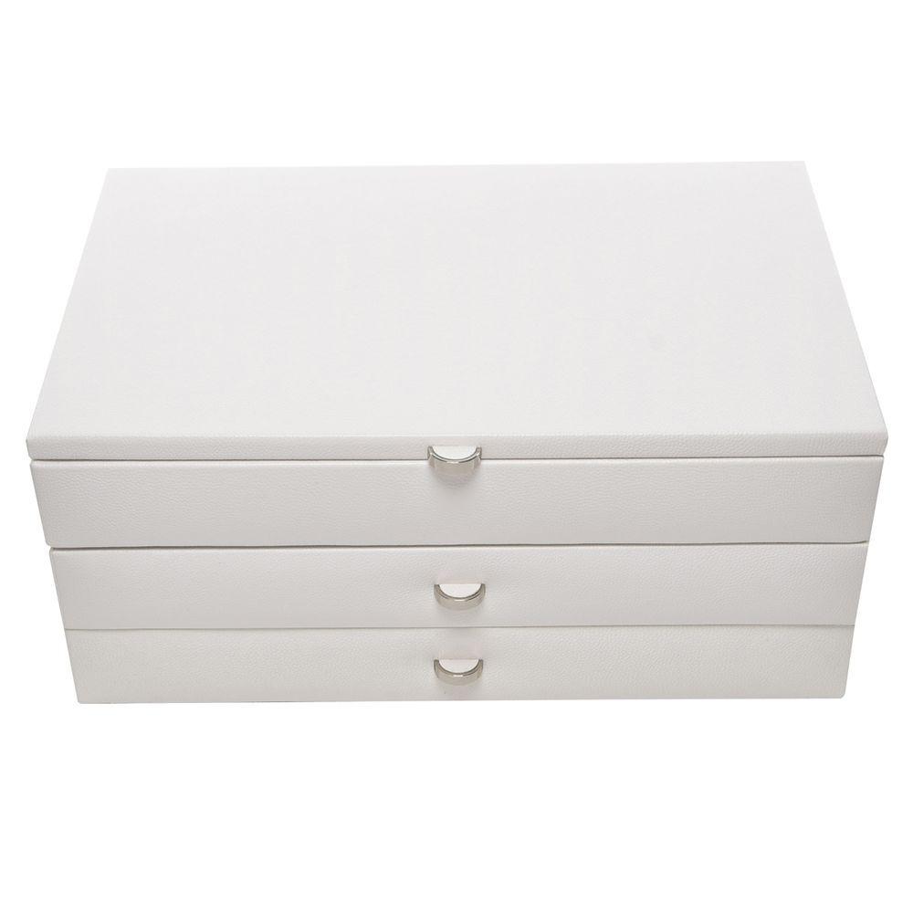 Boutique 2 Drawer Jewellery Box White - WARDROBE - Jewellery Storage - Soko and Co