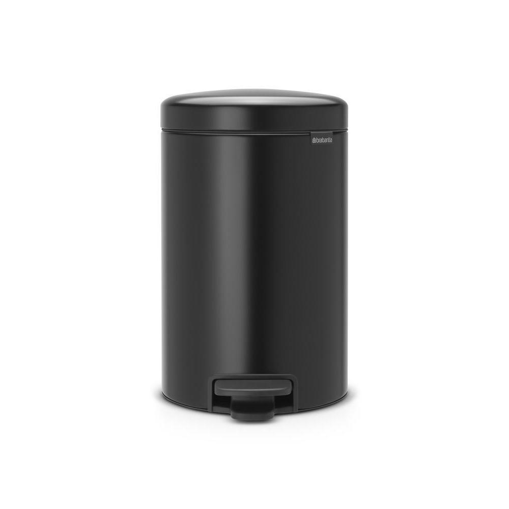 Brabantia 12L newICON Pedal Kitchen Rubbish Bin Matt Black - KITCHEN - Bins - Soko and Co