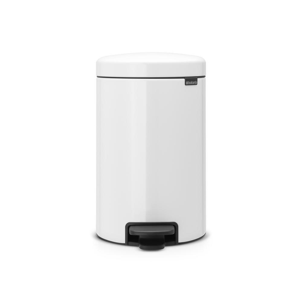 Brabantia 12L newICON Pedal Kitchen Rubbish Bin White - KITCHEN - Bins - Soko and Co