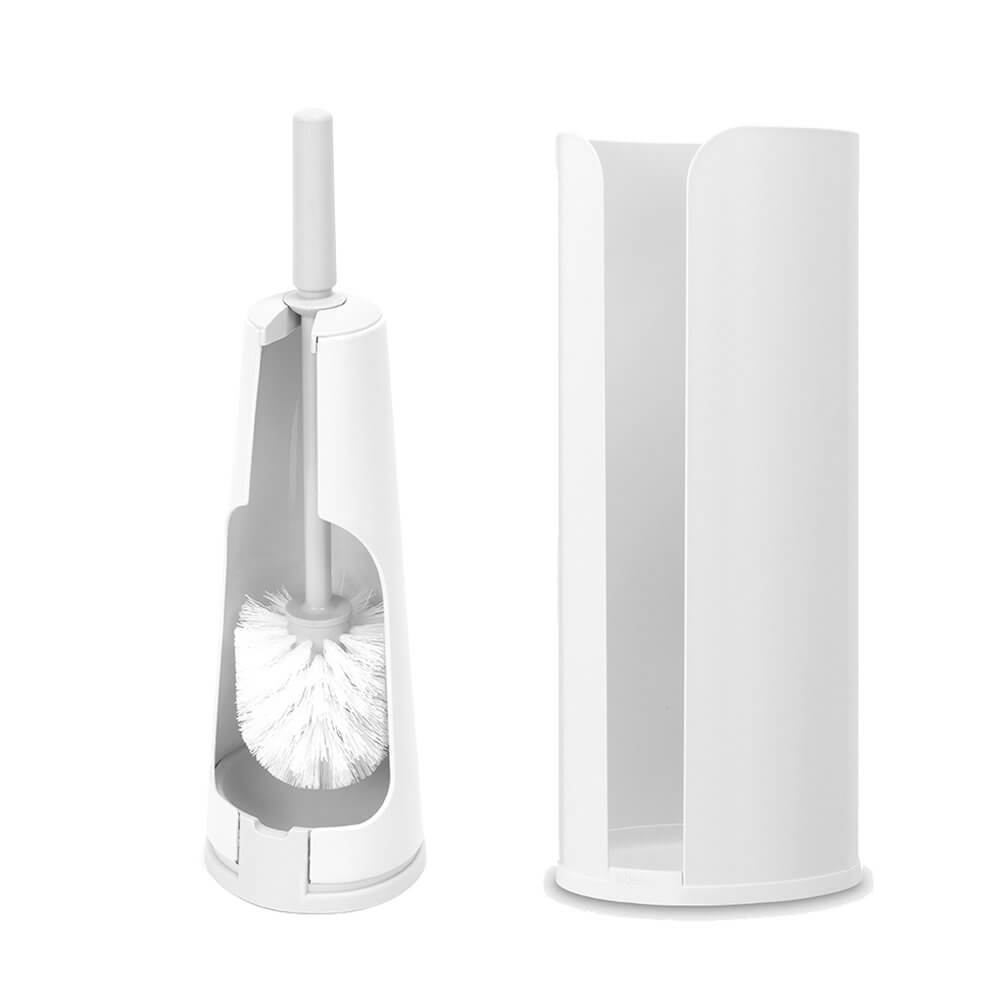 Brabantia 2 Piece Steel Bathroom Accessories Set White - BATHROOM - Bathroom Accessory Sets - Soko and Co