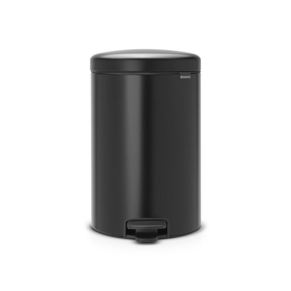 Brabantia 20L newICON Pedal Kitchen Rubbish Bin Matt Black - KITCHEN - Bins - Soko and Co