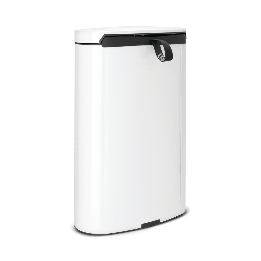 Brabantia 30L Flatback Pedal Kitchen Rubbish Bin White - KITCHEN - Bins - Soko and Co