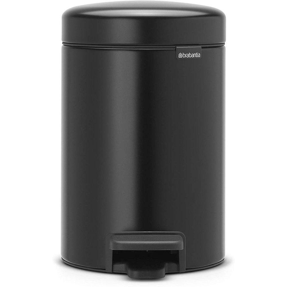 Brabantia 3L newICON Pedal Bin Black - BATHROOM - Bins - Soko and Co