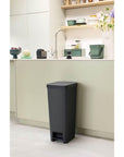 Brabantia 40L StepUp Pedal Kitchen Rubbish Bin Dark Grey - KITCHEN - Bins - Soko and Co