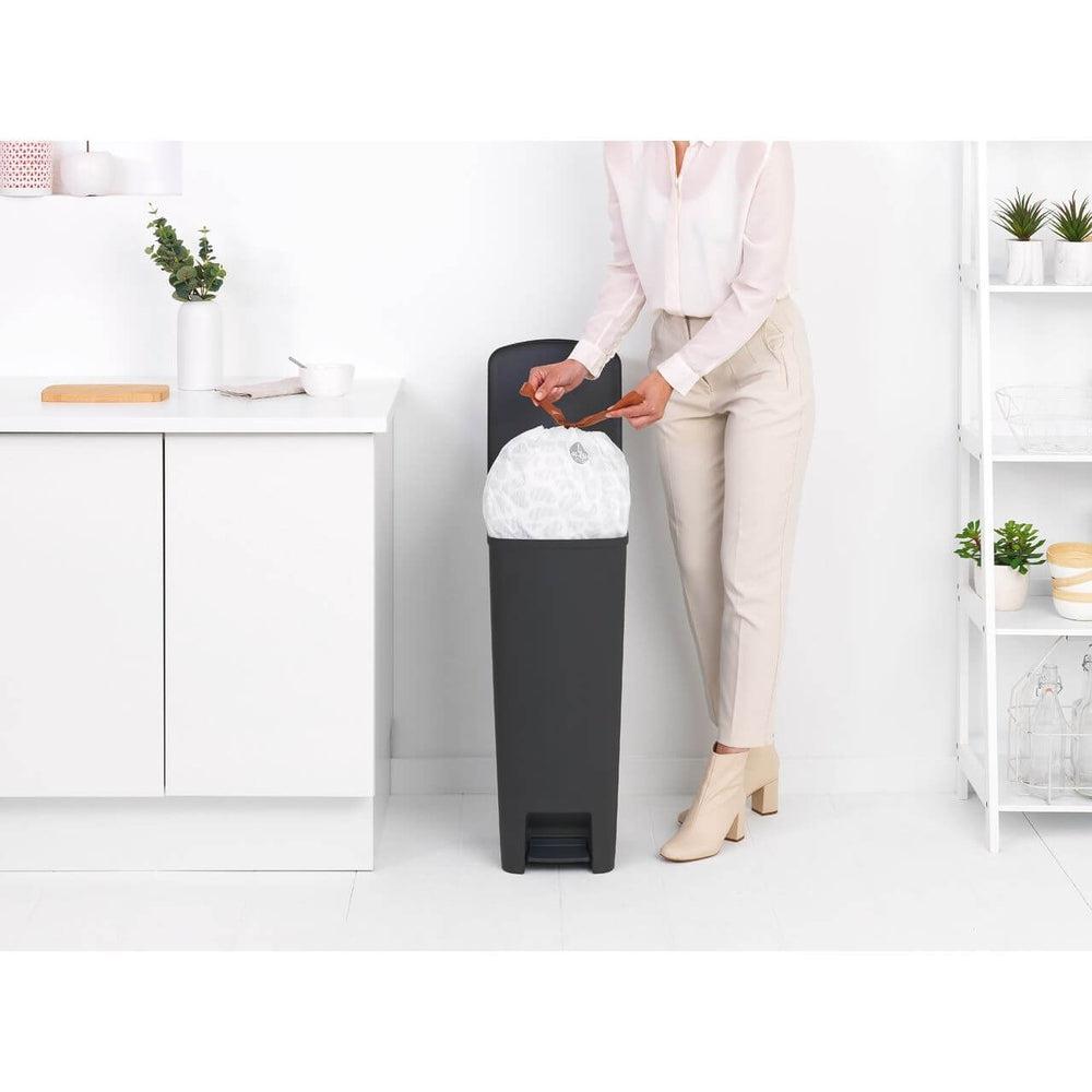 Brabantia 40L StepUp Pedal Kitchen Rubbish Bin Dark Grey - KITCHEN - Bins - Soko and Co