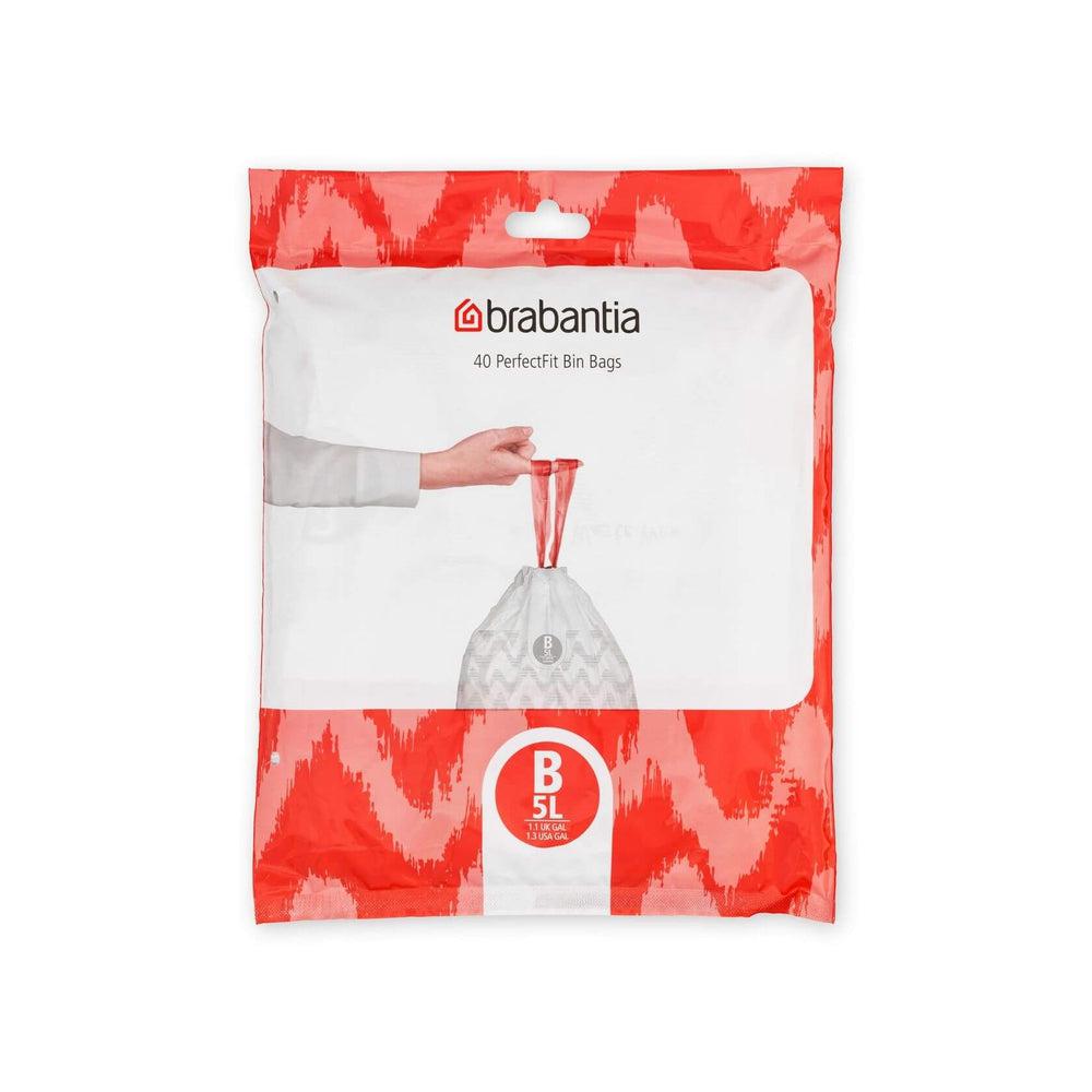 Brabantia 5L Perfect Fit Bin Liners Code B 40 Pack - BATHROOM - Bins - Soko and Co