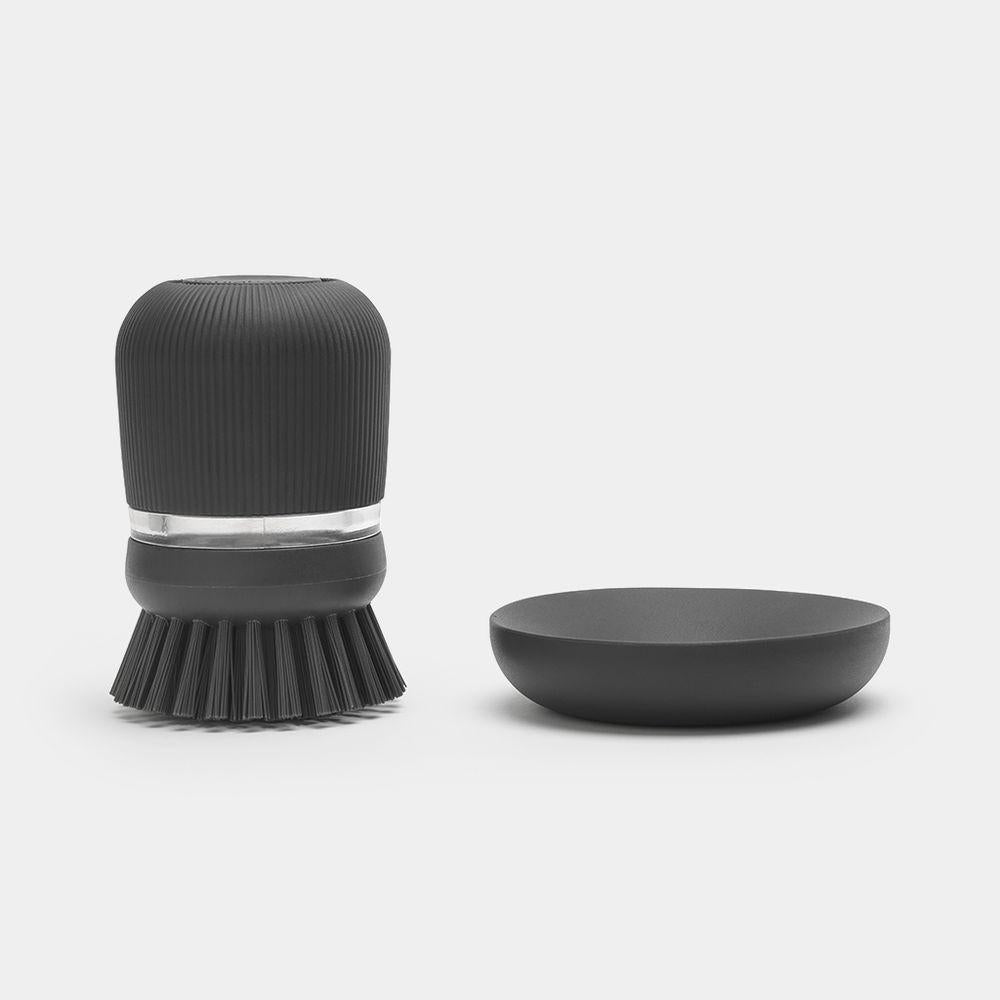 Brabantia Soap Dispensing Dish Brush Dark Grey - KITCHEN - Sink - Soko and Co