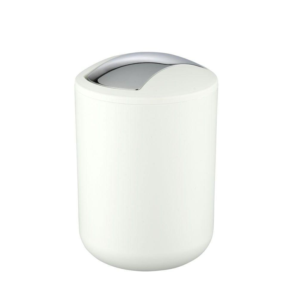 Brasil 2L Rubbish Bin White - BATHROOM - Bins - Soko and Co