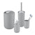 Brasil 4 Piece Bathroom Accessories Set Grey - BATHROOM - Bathroom Accessory Sets - Soko and Co