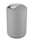 Brasil 6L Rubbish Bin Grey - BATHROOM - Bins - Soko and Co