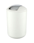 Brasil 6L Rubbish Bin White - BATHROOM - Bins - Soko and Co