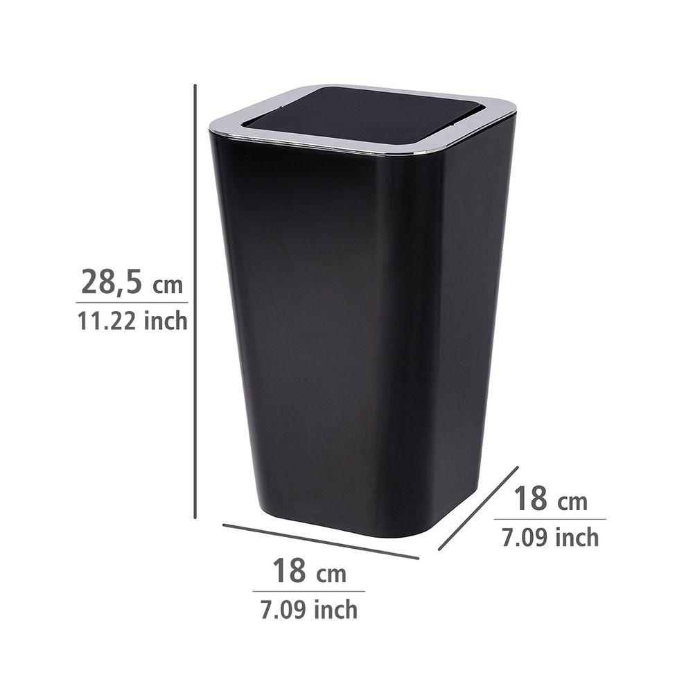 Candy 6L Rubbish Bin Black - BATHROOM - Bins - Soko and Co