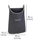 Canguro 65L Over Door Laundry Hamper Dark Grey - LAUNDRY - Hampers - Soko and Co