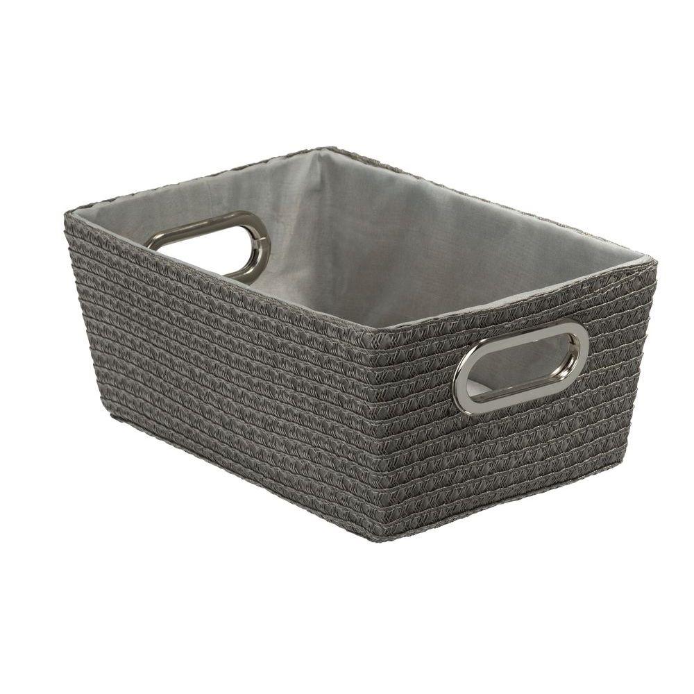 Chromeo Woven Storage Basket Grey - HOME STORAGE - Baskets and Totes - Soko and Co