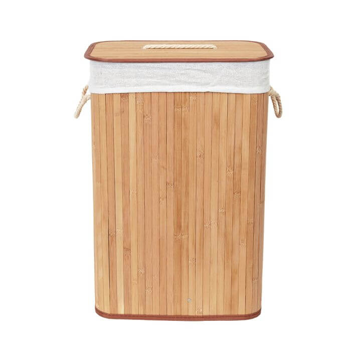 Collapsible Rectangular Bamboo Laundry Hamper - LAUNDRY - Hampers - Soko and Co