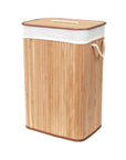 Collapsible Rectangular Bamboo Laundry Hamper - LAUNDRY - Hampers - Soko and Co