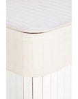 Collapsible Rectangular Bamboo Laundry Hamper White - LAUNDRY - Hampers - Soko and Co