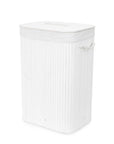 Collapsible Rectangular Bamboo Laundry Hamper White - LAUNDRY - Hampers - Soko and Co