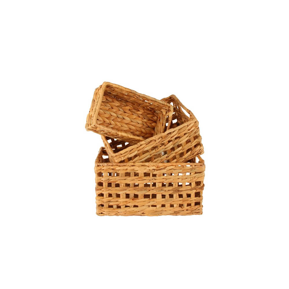 Cressida Large Rectangular Water Hyacinth Storage Basket - HOME STORAGE - Baskets and Totes - Soko and Co