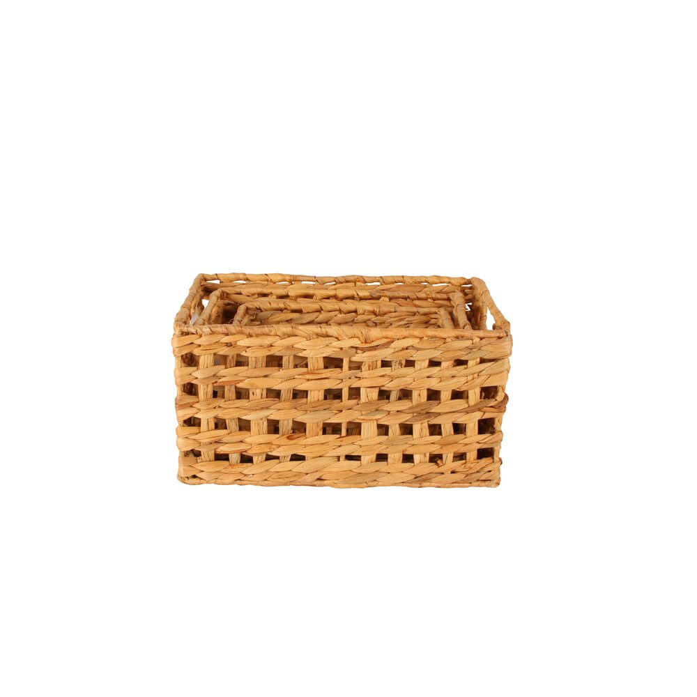 Cressida Medium Rectangular Water Hyacinth Storage Basket - HOME STORAGE - Baskets and Totes - Soko and Co