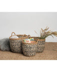 Ebony Medium Round Seagrass Storage Basket - HOME STORAGE - Baskets and Totes - Soko and Co