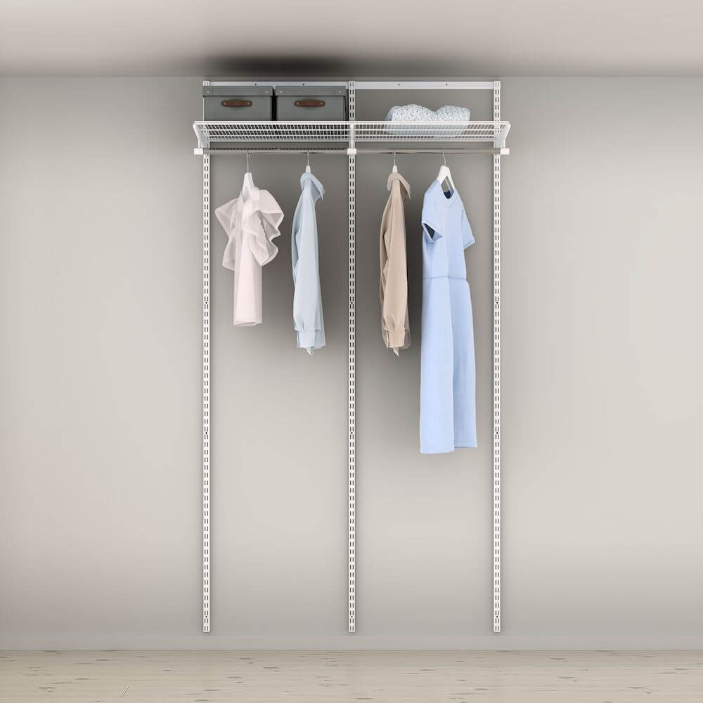 Elfa Basic Hanging Wardrobe Storage Solution W: 120 White - ELFA - Ready Made Solutions - Soko and Co