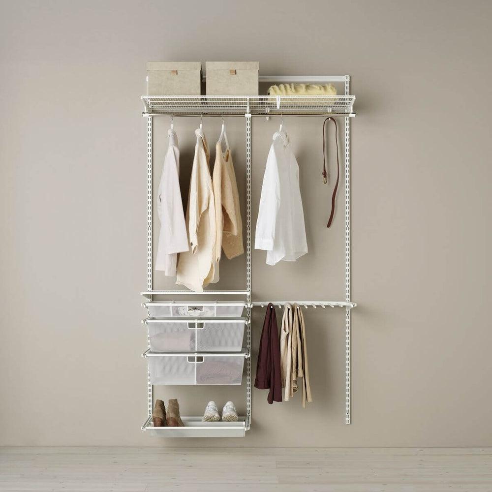 Elfa Deluxe Wardrobe Storage Solution W: 120 White - ELFA - Ready Made Solutions - Soko and Co