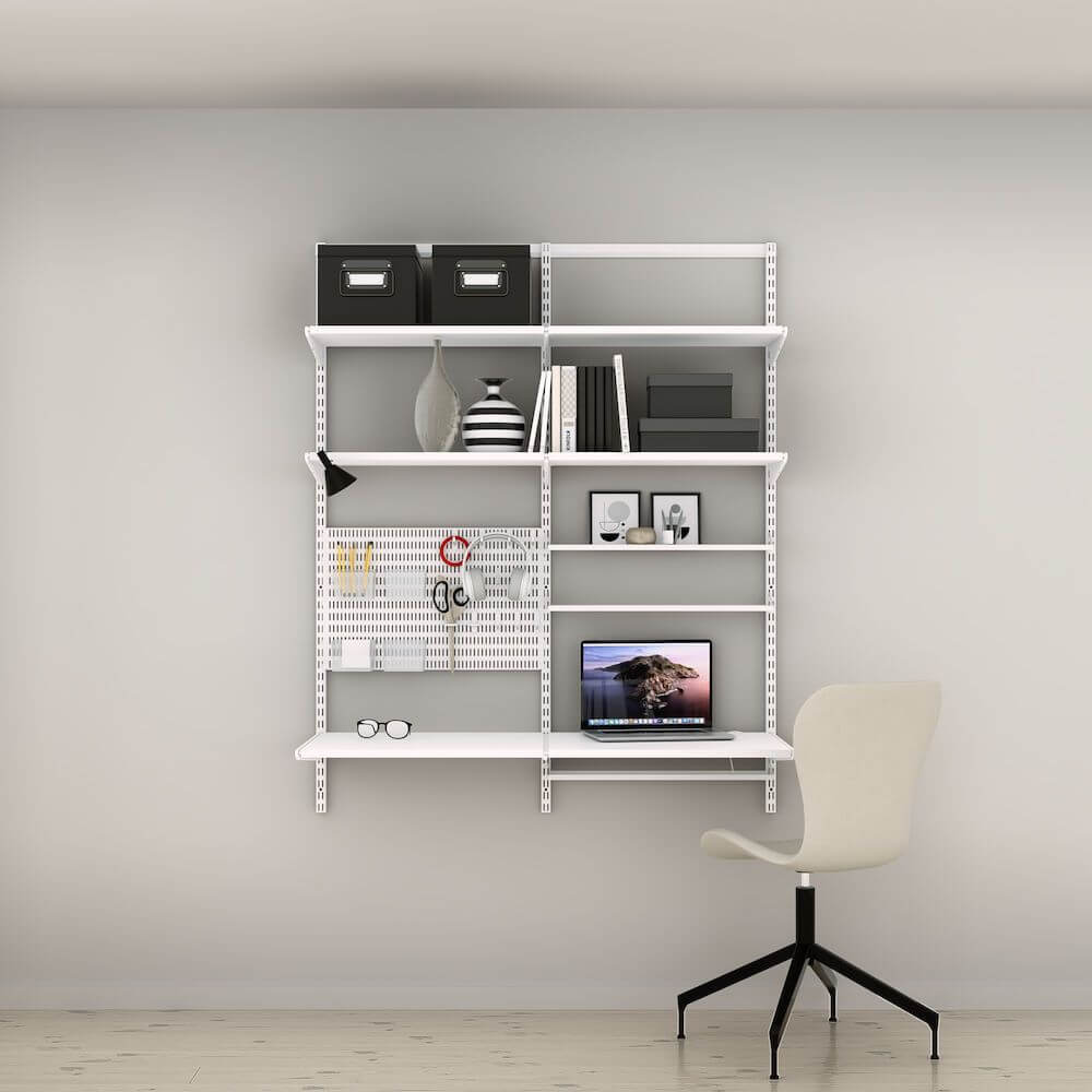 Elfa Home Office Work Station W: 120 White - ELFA - Ready Made Solutions - Soko and Co