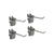 Elfa Long Metal Storing Board Hooks 4 Pack Grey - ELFA - Storage Track and Storing Board - Soko and Co